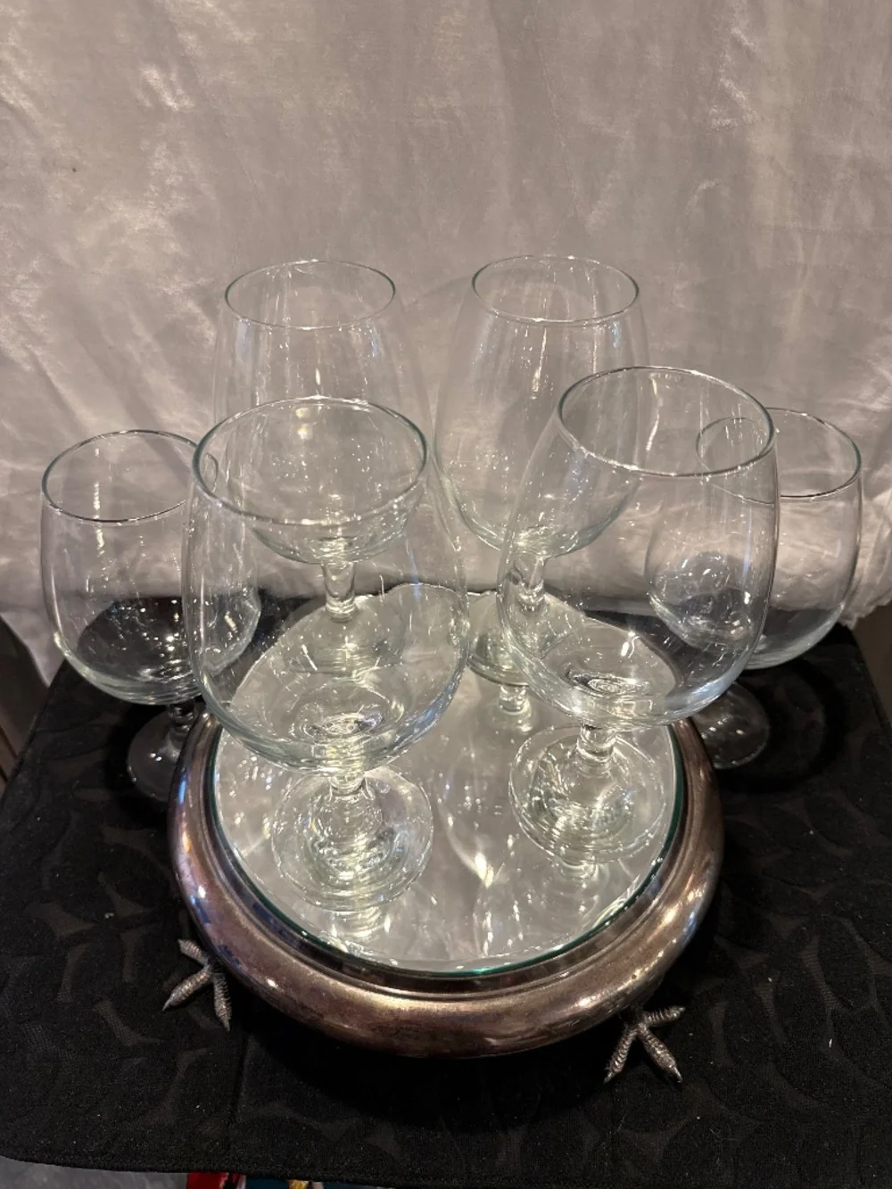 Vintage set of 6 jumbo Brandy sniffer set